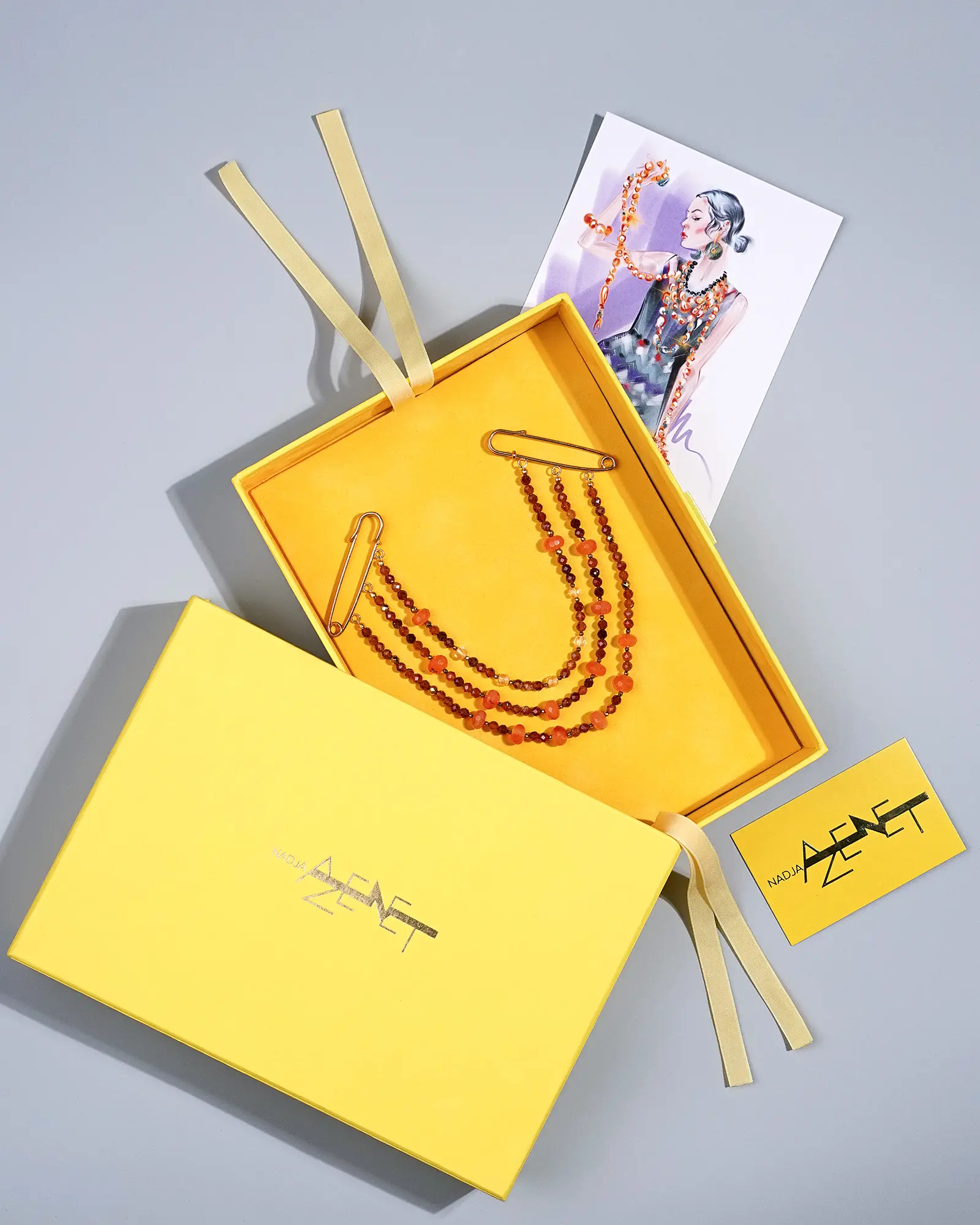 Ожеброшь из спессартина оранжевого цвета - 24 400 Ожеброшь из спессартина - мастерская Надежды Бойко