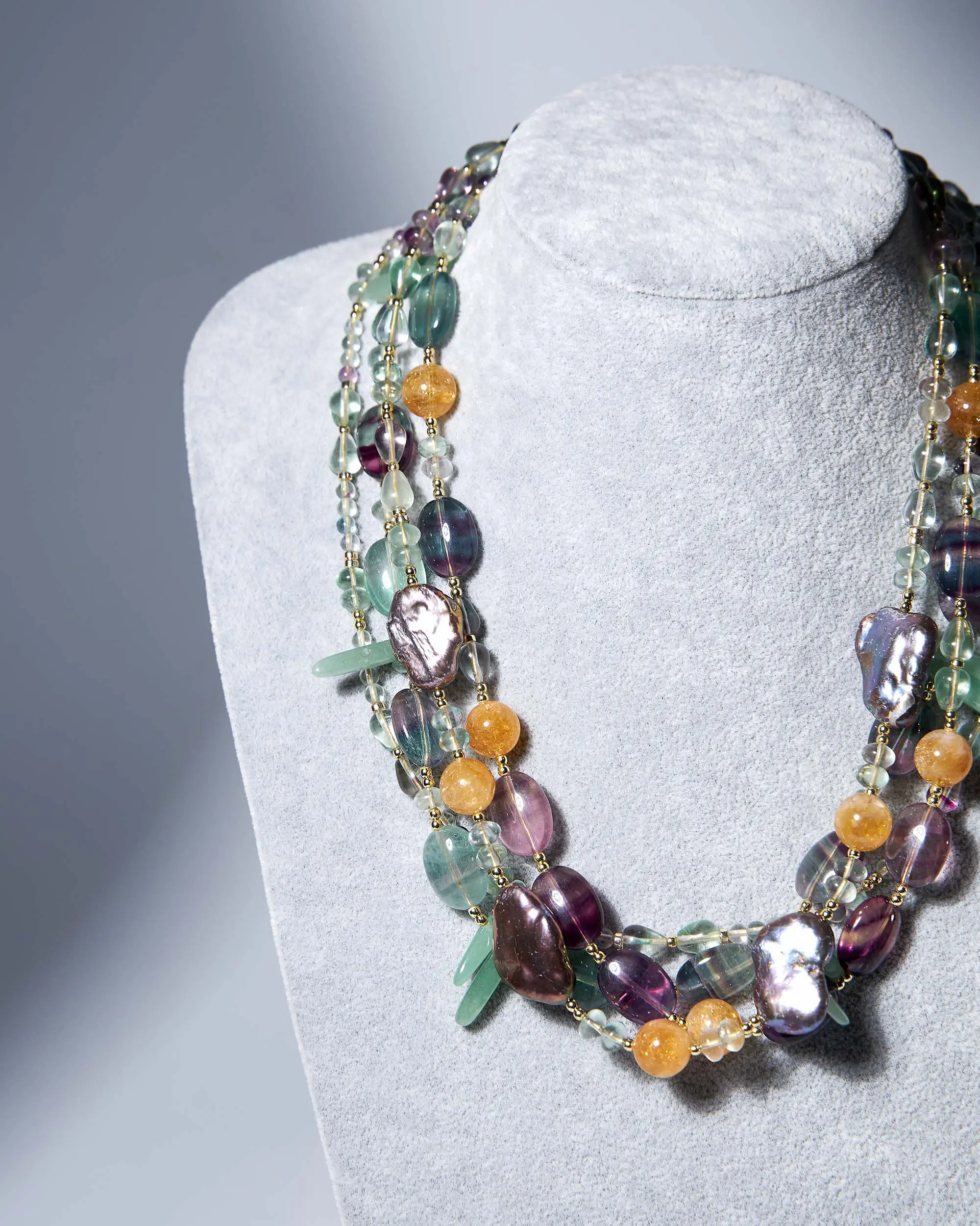 Бусы флюорит, жемчуг фиолетового цвета - 58 000 Бусы флюорит, жемчуг - мастерская Надежды Бойко