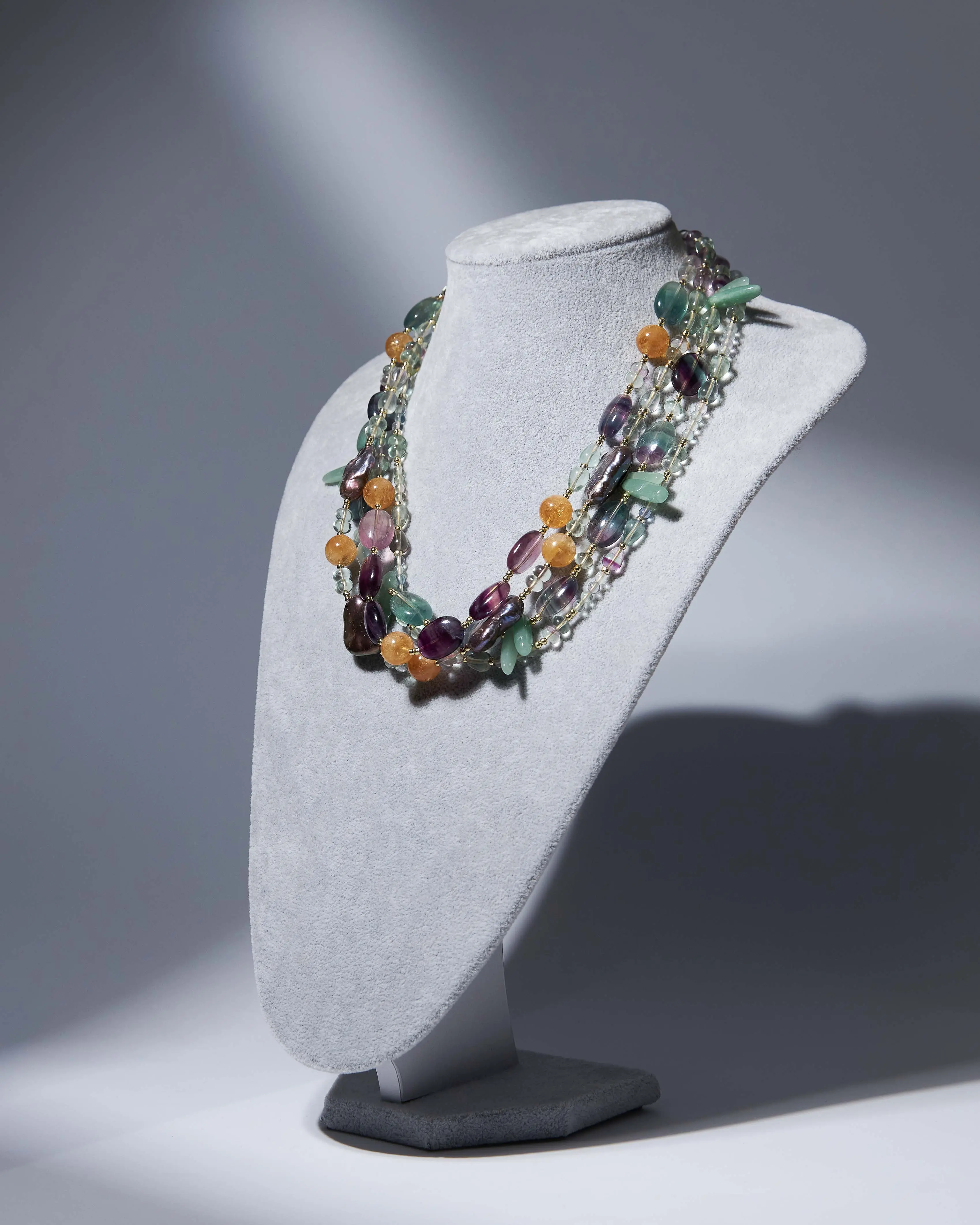 Бусы флюорит, жемчуг мультиколора цвета - 58 000 Бусы флюорит, жемчуг - мастерская Надежды Бойко