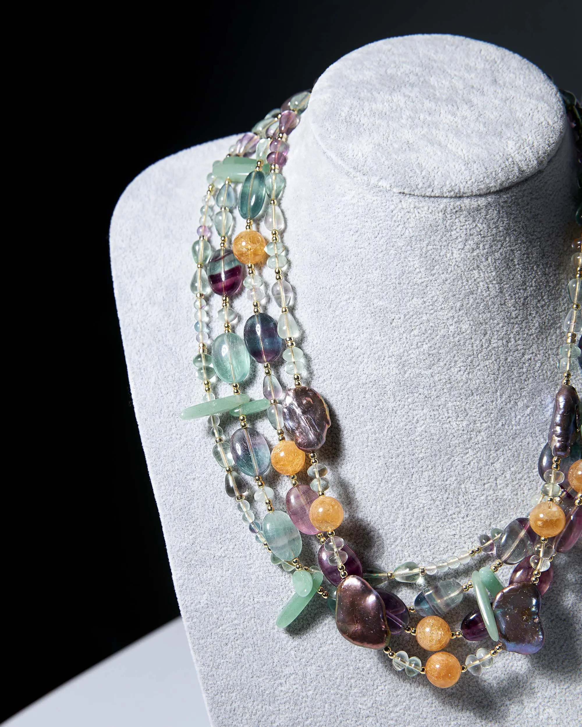 Бусы флюорит, жемчуг голубы цвета - 58 000 Бусы флюорит, жемчуг - мастерская Надежды Бойко