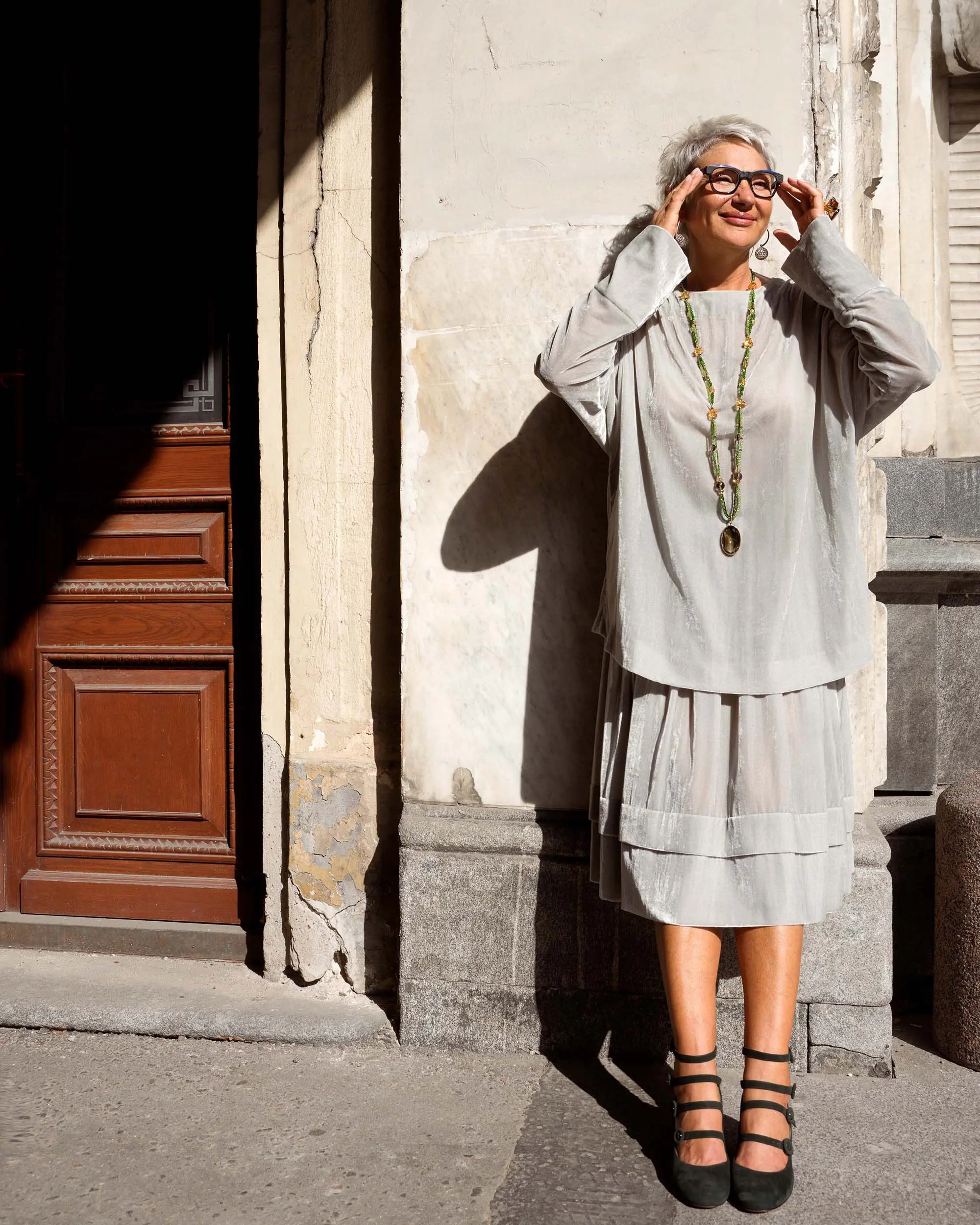 Бусы хромдиопсид с кулоном раухтопаз зеленого цвета - 186 000 Бусы хромдиопсид с кулоном раухтопаз - мастерская Надежды Бойко