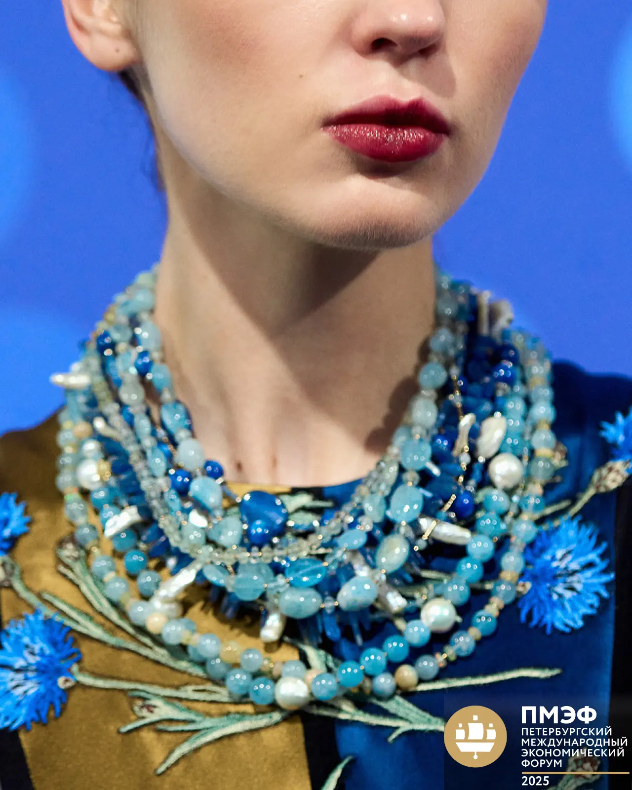 Бусы берилл, аквамарин голубы цвета Розовый кварц - 89 200 Бусы берилл, аквамарин - мастерская Надежды Бойко