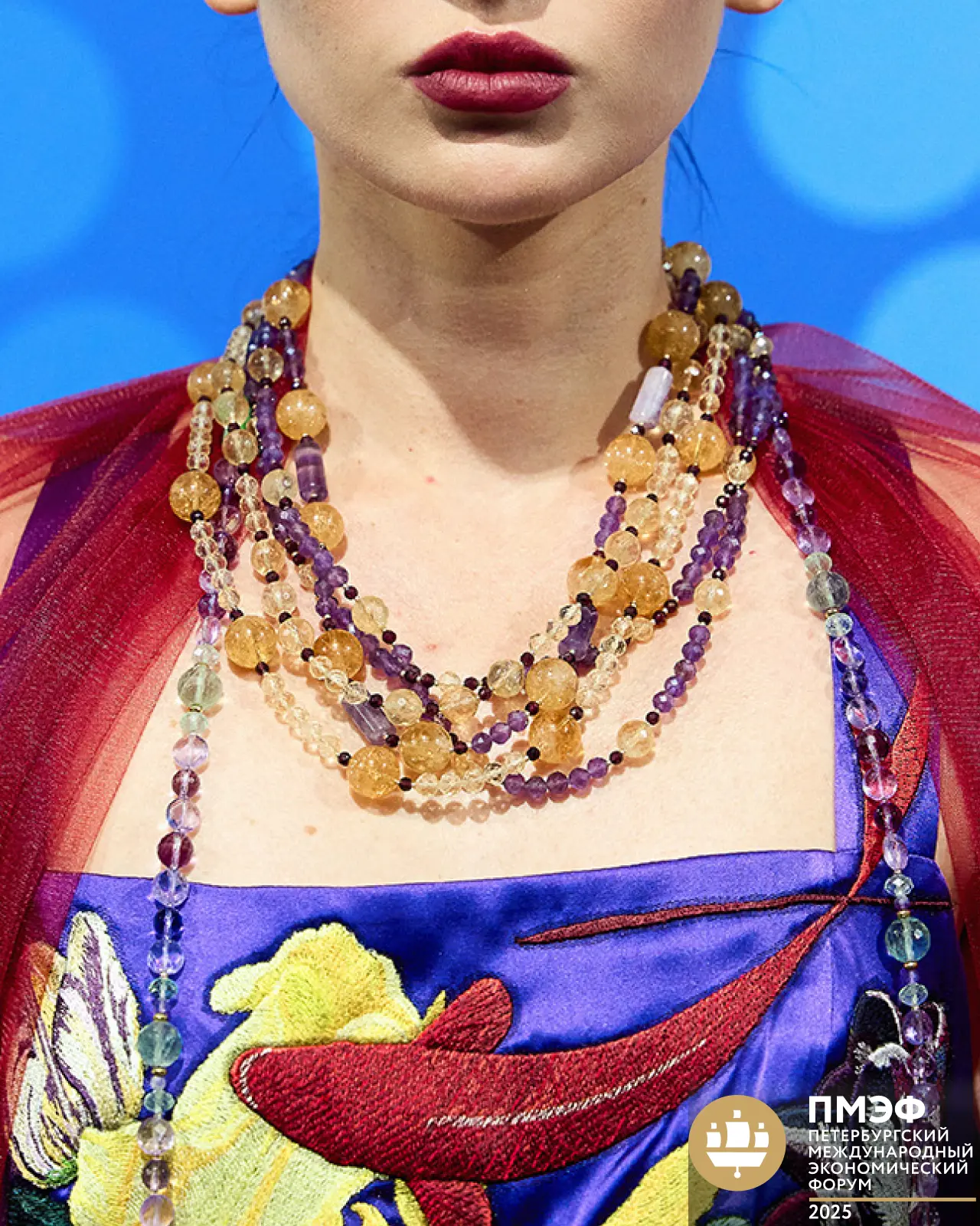 Бусы цитрин, гранат, аметист Бусы цитрин, гранат, аметист - мастерская Надежды Бойко