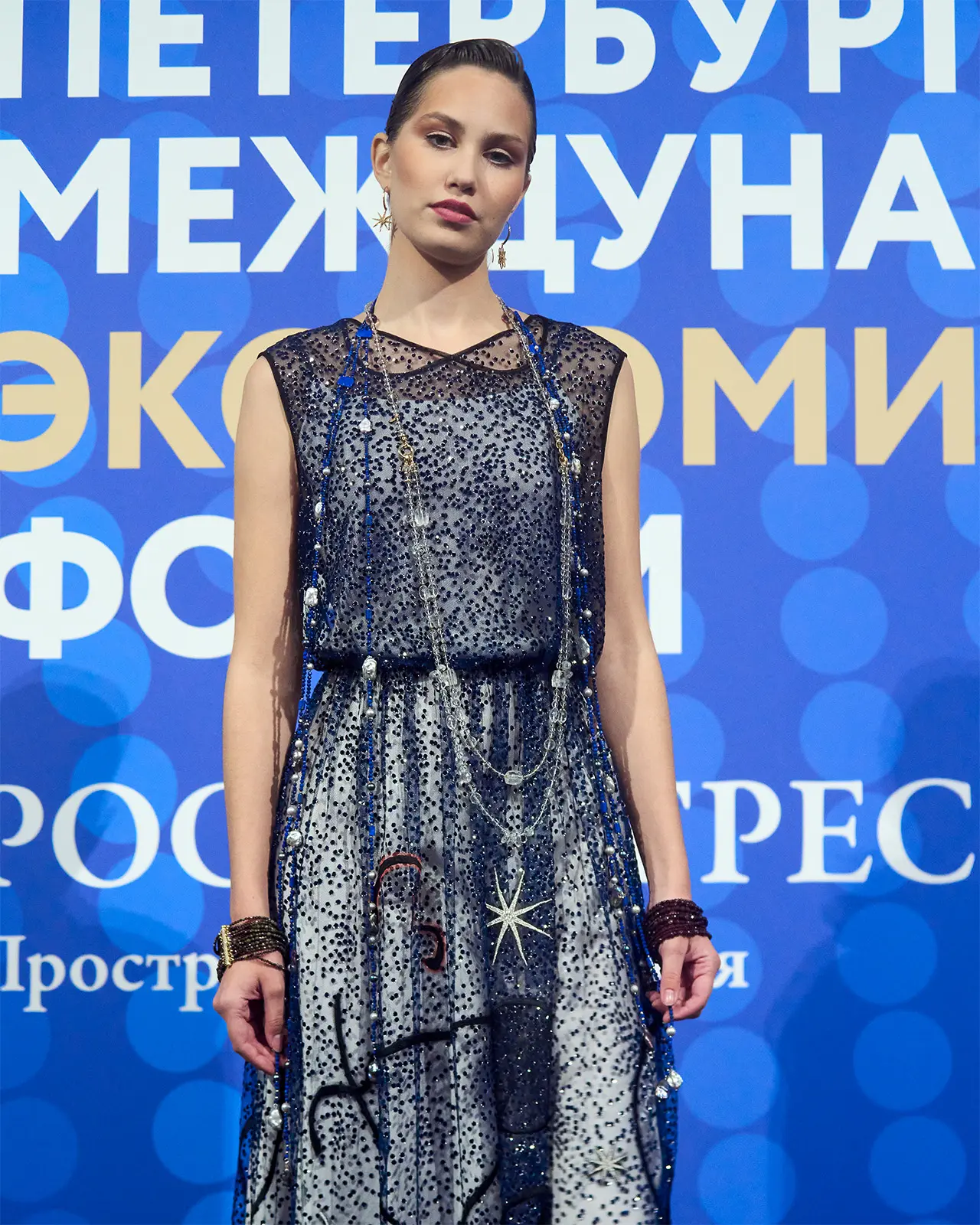 Бусы кросс-боди горный хрусталь прозрачного цвета - 125 000 Бусы кросс-боди горный хрусталь - мастерская Надежды Бойко