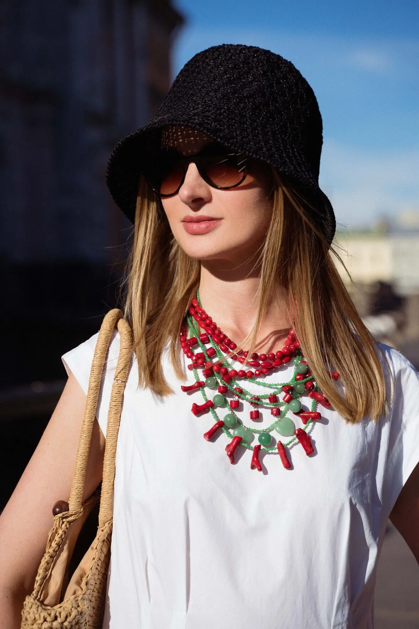 Бусы коралл, хризопраз зеленого цвета - 98 300 Бусы коралл, хризопраз - мастерская Надежды Бойко