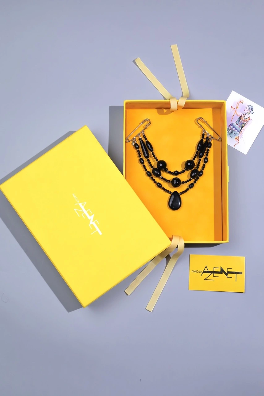 Ожеброшь черный агат и гагат Ожеброшь черный агат и гагат - мастерская Надежды Бойко