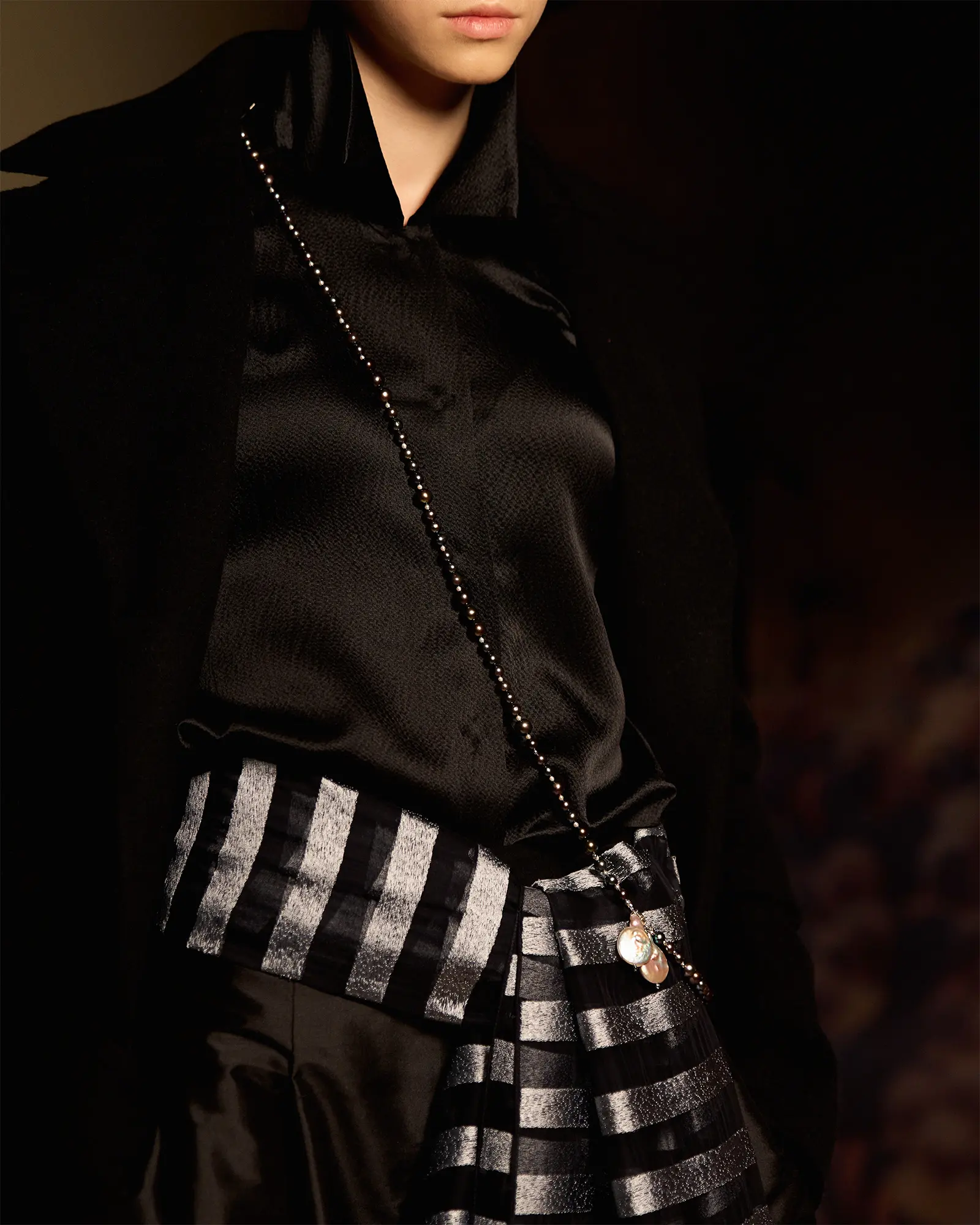 Аркан-бусы из жемчуга серого цвета - 120 000 Аркан-бусы из жемчуга - мастерская Надежды Бойко