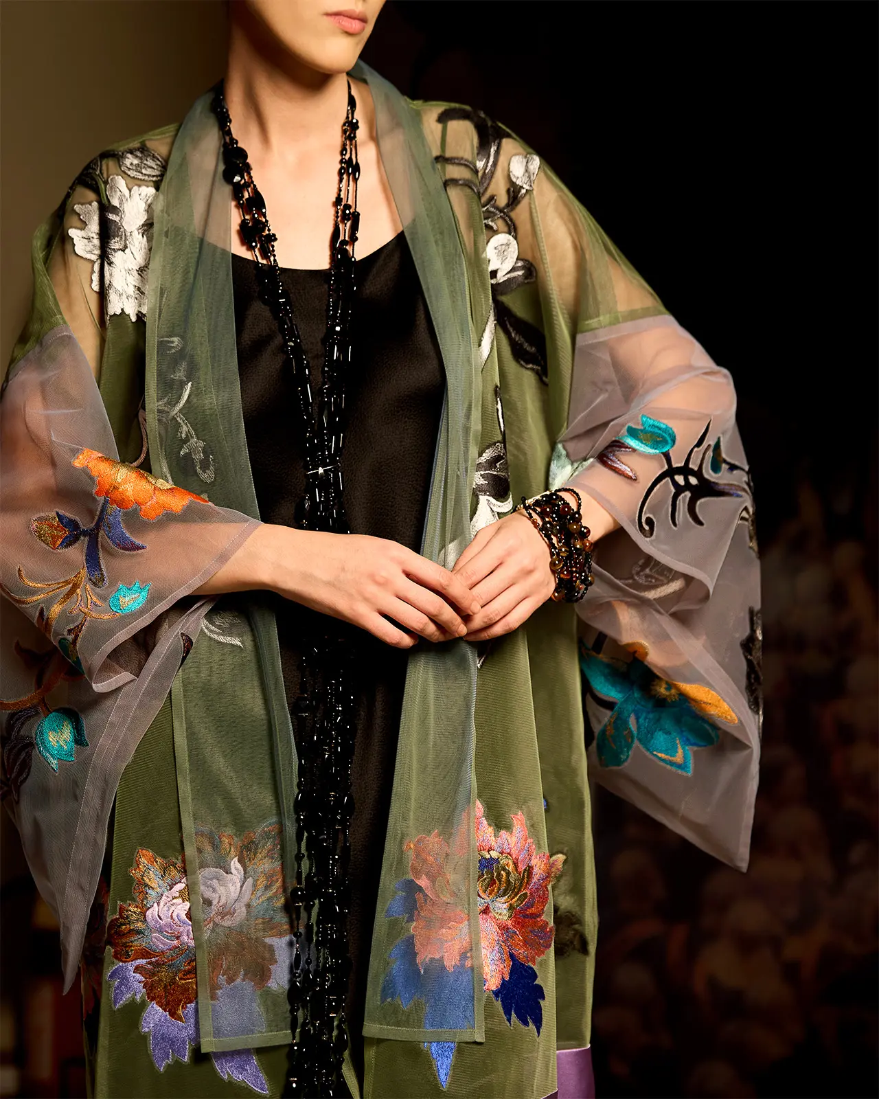 Аркан из черного агата черного цвета - 149 000 Аркан из черного агата - мастерская Надежды Бойко