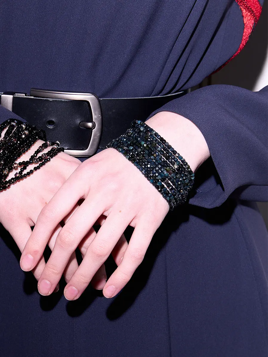 Браслет турмалин ювелирной огранки черного цвета - 98 000 Браслет турмалин ювелирной огранки - мастерская Надежды Бойко