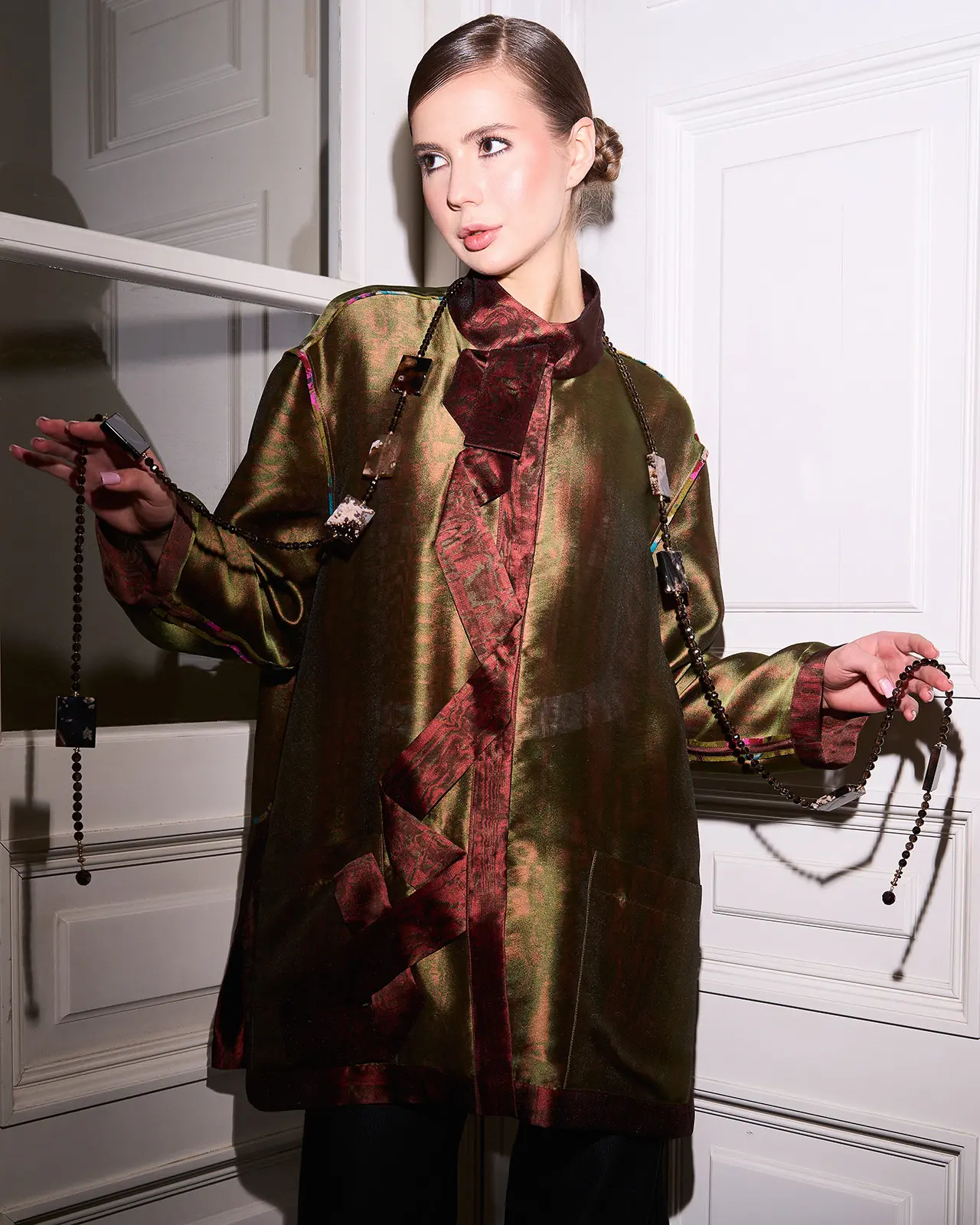 Аркан раухтопаз, агат коричневого цвета - 84 000 Аркан раухтопаз, агат - мастерская Надежды Бойко