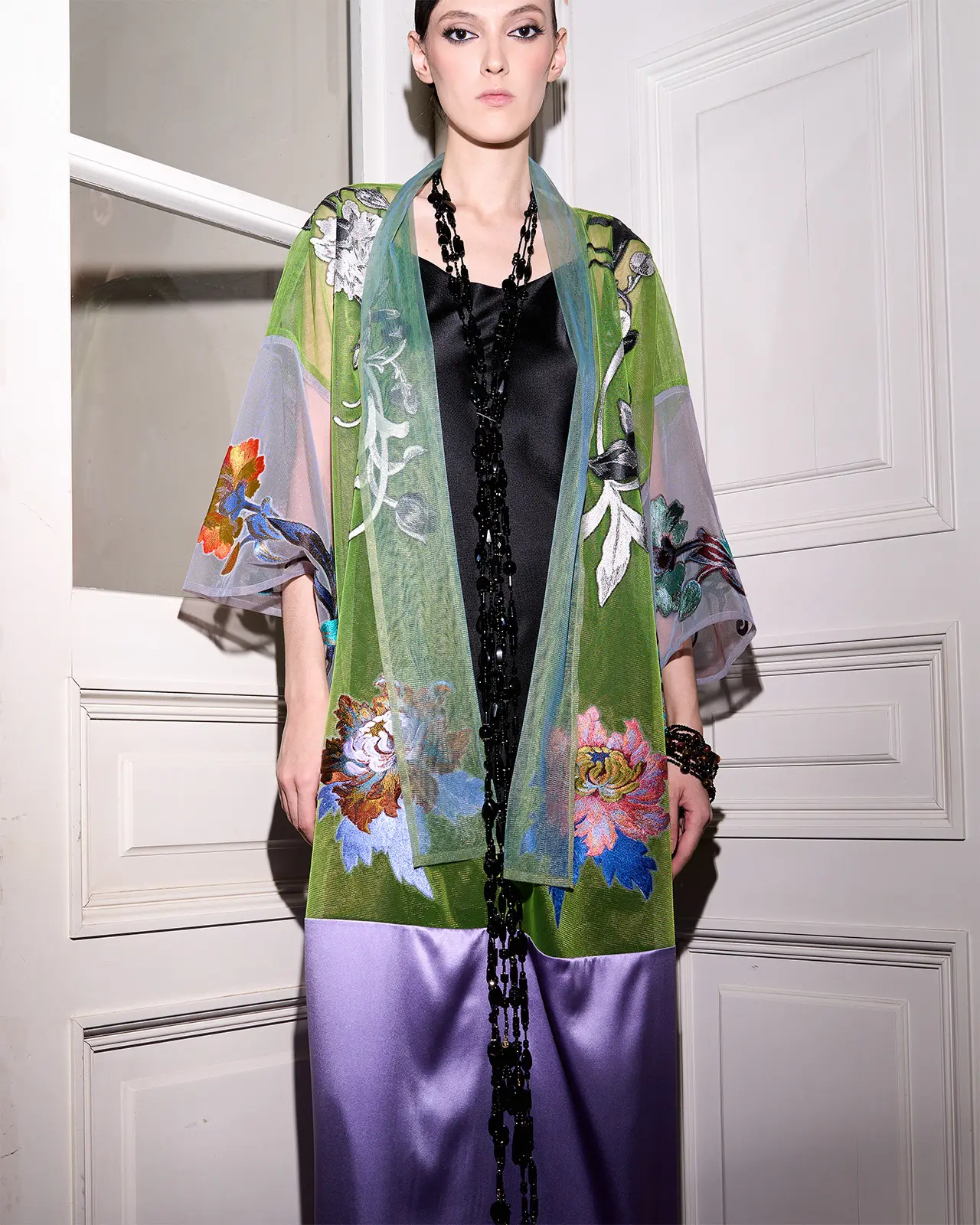 Аркан турмалин, черный агат черного цвета - 149 000 Аркан турмалин, черный агат - мастерская Надежды Бойко