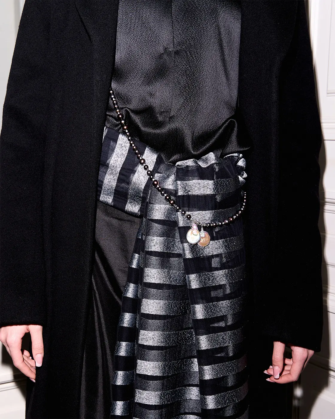 Аркан-бусы из жемчуга черного цвета - 120 000 Аркан-бусы из жемчуга - мастерская Надежды Бойко