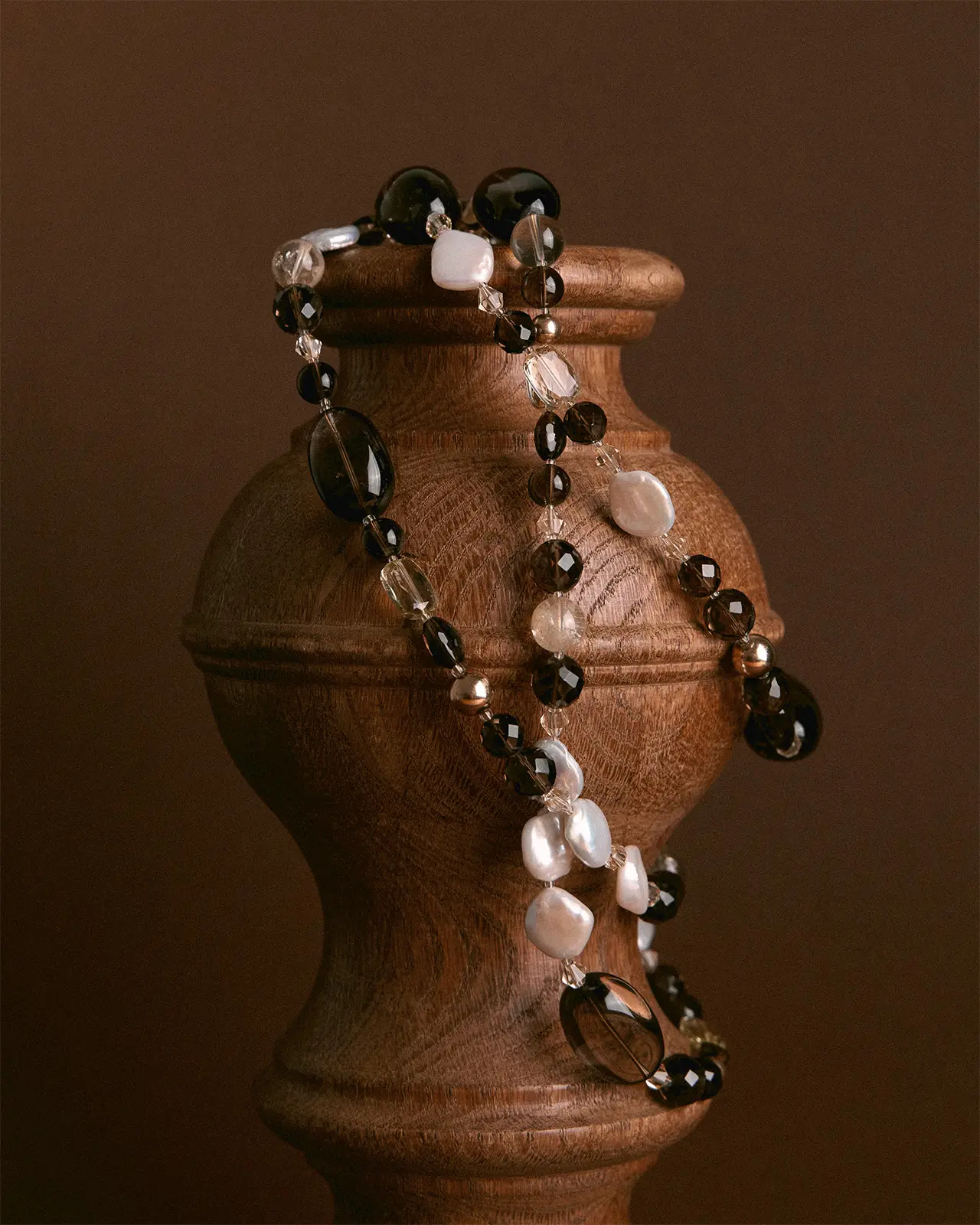 Бусы раухтопаз, жемчуг коричневого цвета - 152 000 Бусы раухтопаз, жемчуг - мастерская Надежды Бойко