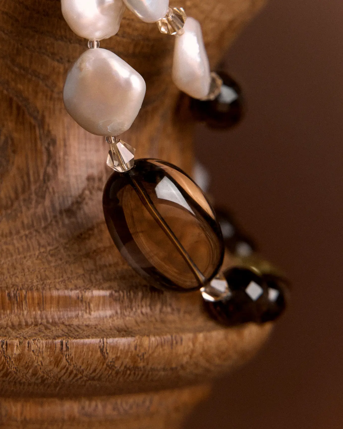 Бусы раухтопаз, жемчуг коричневого цвета - 152 000 Бусы раухтопаз, жемчуг - мастерская Надежды Бойко