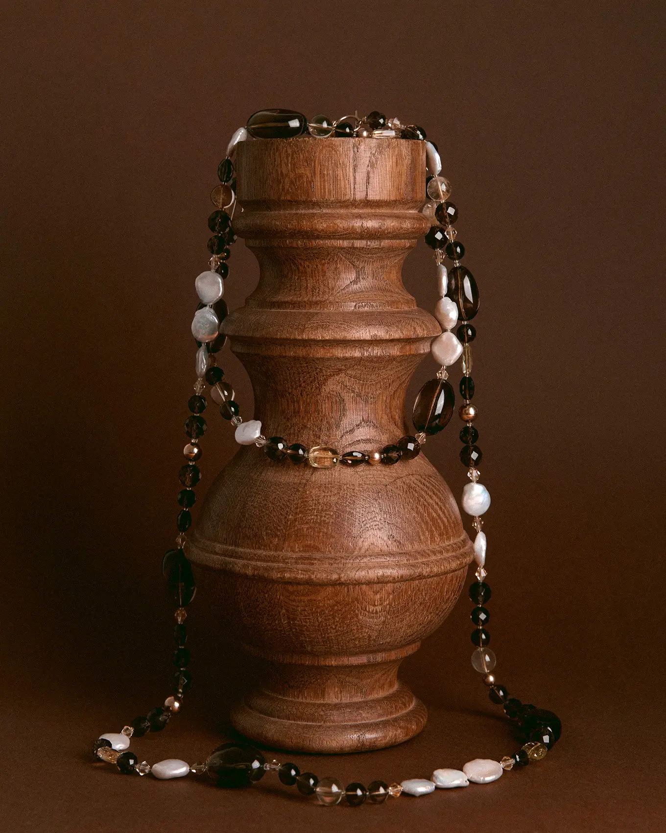 Бусы раухтопаз, жемчуг коричневого цвета - 152 000 Бусы раухтопаз, жемчуг - мастерская Надежды Бойко