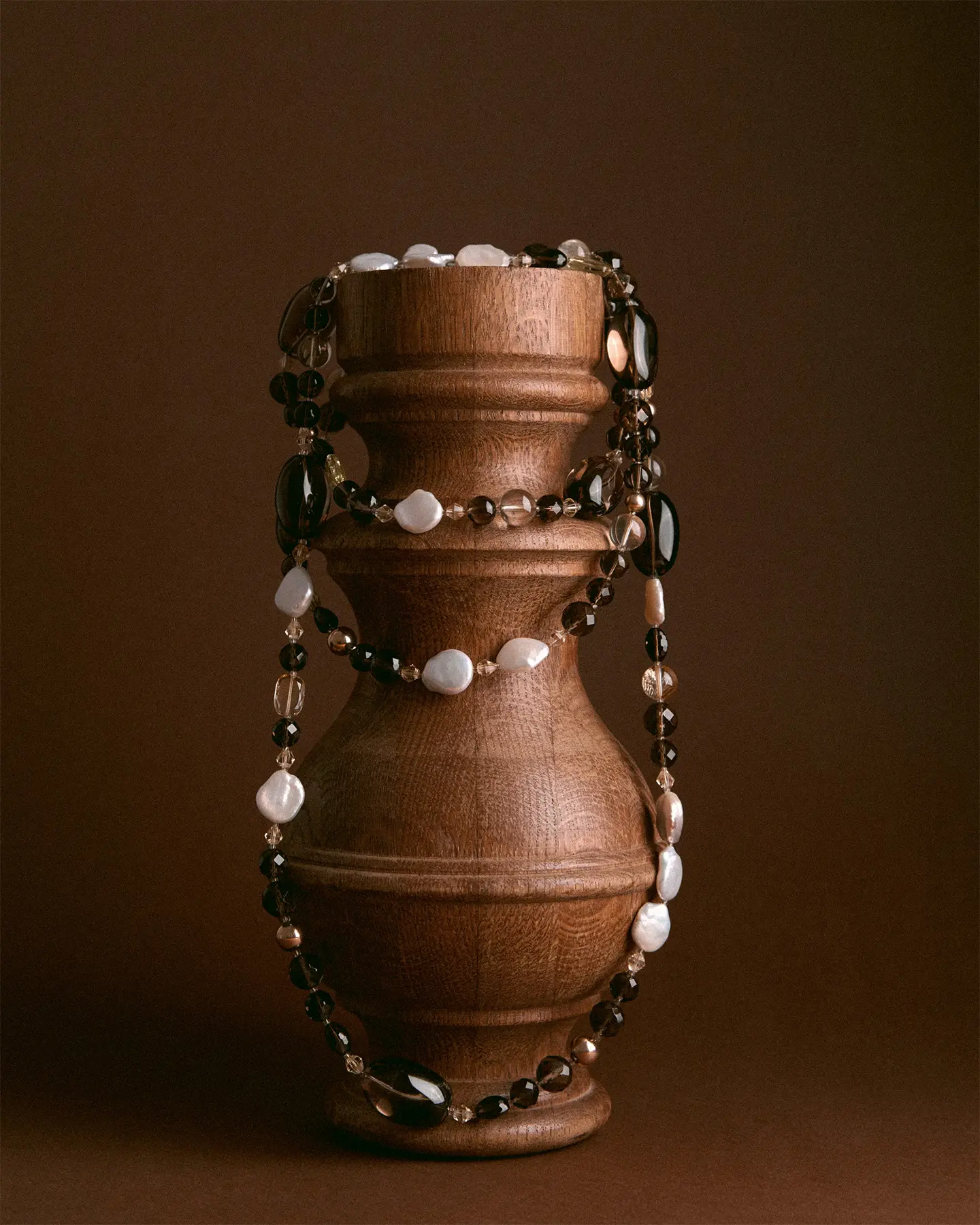 Бусы раухтопаз, жемчуг коричневого цвета - 152 000 Бусы раухтопаз, жемчуг - мастерская Надежды Бойко