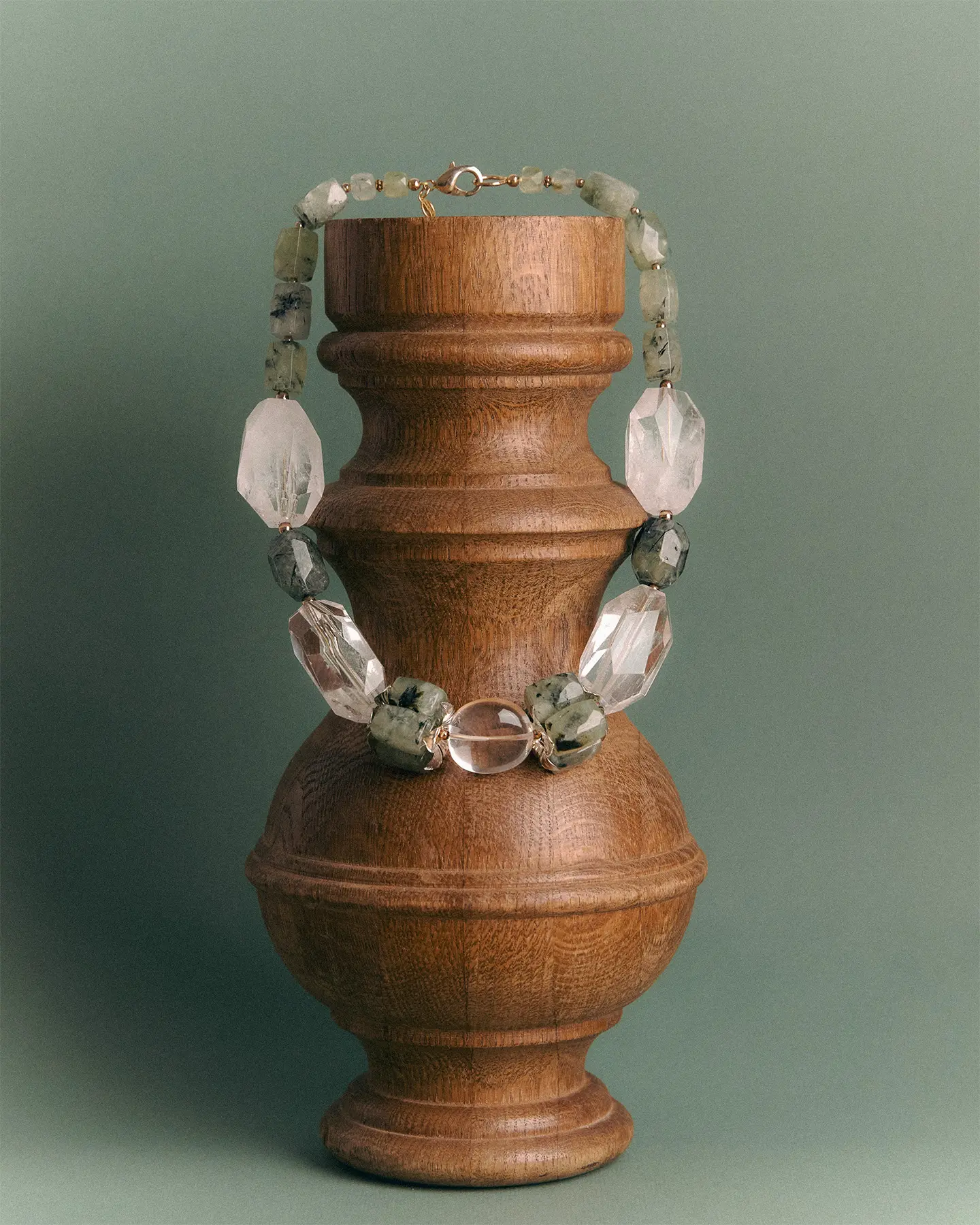 Бусы горный хрусталь, пренит зеленого цвета - 52 000 Бусы горный хрусталь, пренит - мастерская Надежды Бойко