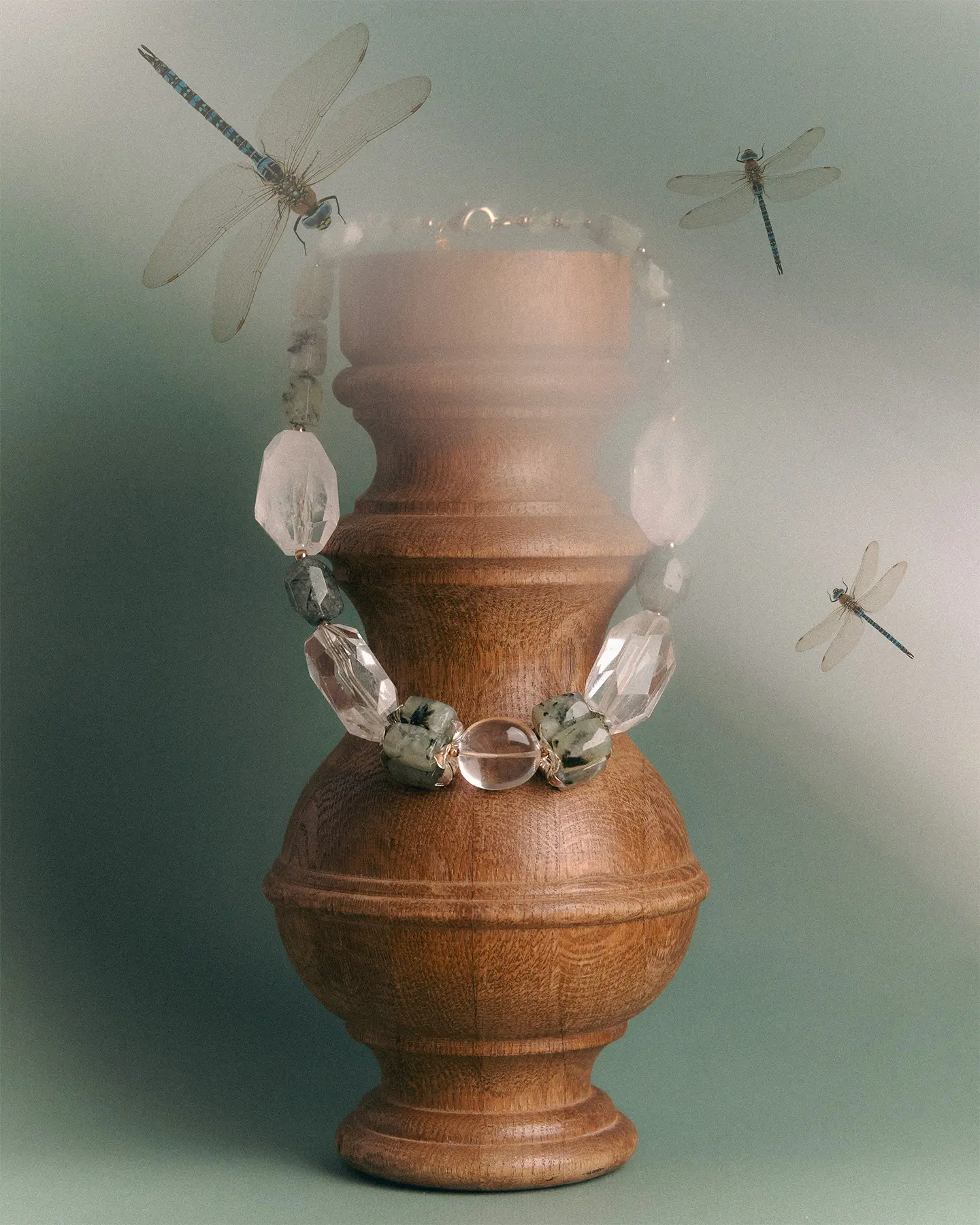 Бусы горный хрусталь, пренит зеленого цвета - 52 000 Бусы горный хрусталь, пренит - мастерская Надежды Бойко