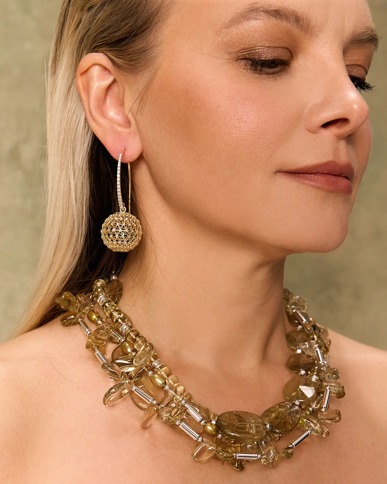 Бусы лимонный кварц желтого цвета Кварц - 67 000 Бусы лимонный кварц - мастерская Надежды Бойко