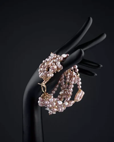 Браслет из лавандового жемчуга розового цвета - 139 500 Браслет из лавандового жемчуга - мастерская Надежды Бойко