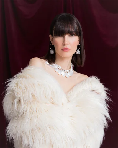 Бусы перламутр, лабрадорит белого цвета - 64 700 Бусы перламутр, лабрадорит - мастерская Надежды Бойко