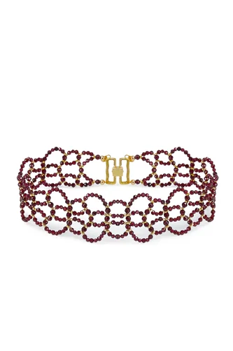 Чокер из граната бордового цвета - 55 000 Чокер из граната - мастерская Надежды Бойко