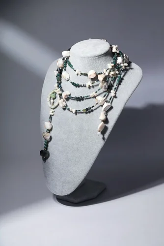 Аркан агат и коралл голубы цвета - 69 000 Аркан агат и коралл - мастерская Надежды Бойко