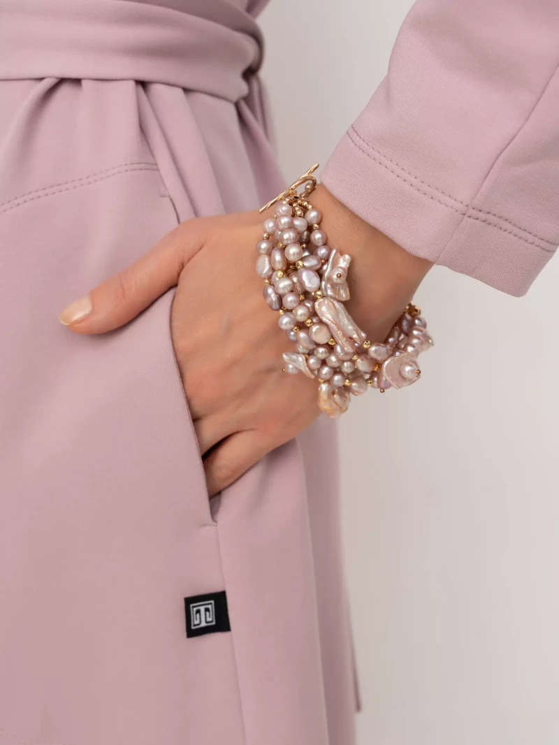 Браслет из лавандового жемчуга розового цвета - 139 500 Браслет из лавандового жемчуга - мастерская Надежды Бойко