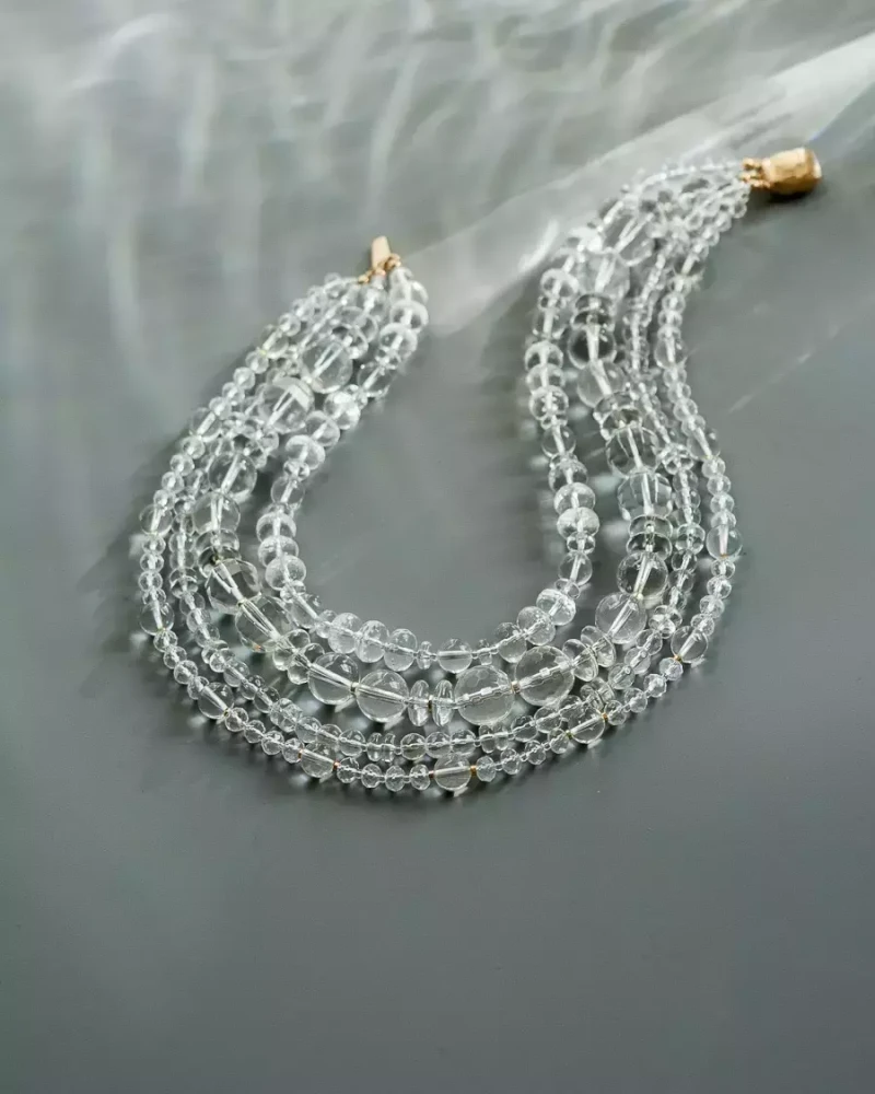 Бусы горный хрусталь белого цвета - 58 000 Бусы горный хрусталь - мастерская Надежды Бойко