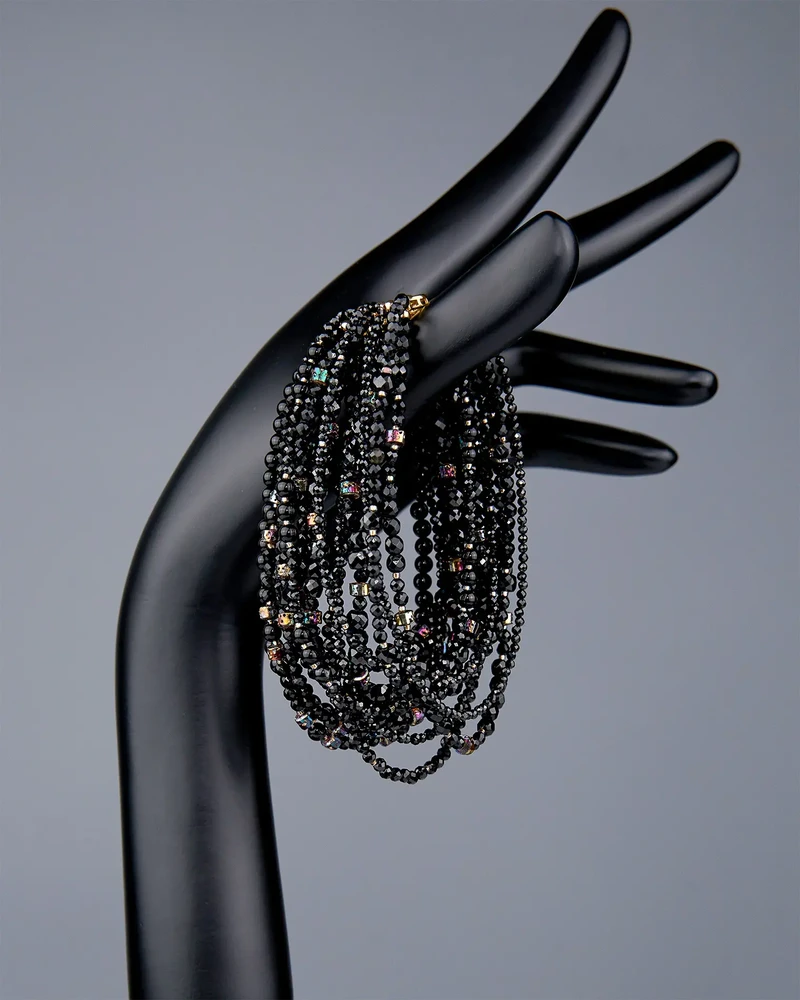 Браслет шпинель, турмалин, агат черного цвета - 51 000 Браслет шпинель, турмалин, агат - мастерская Надежды Бойко